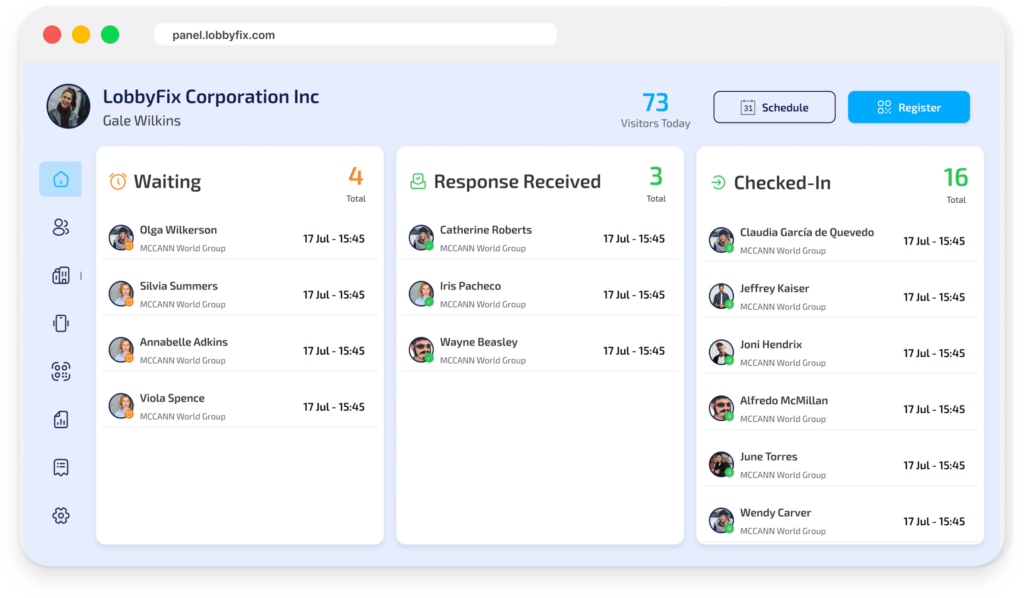 pricing visitor management lobbyfix